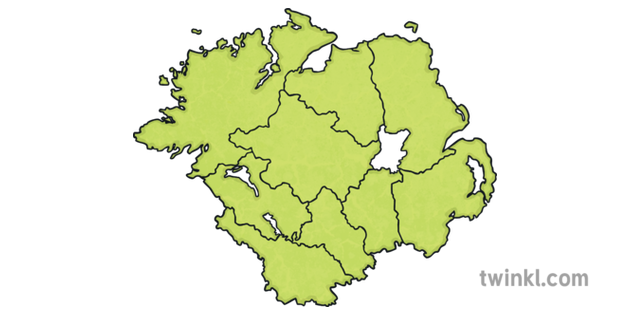 Ulster With Counties Illustration - Twinkl