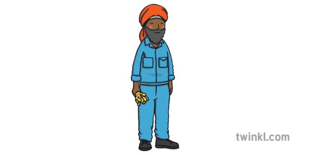 United Arab Emirates Road Construction Worker People Ks1 Illustration