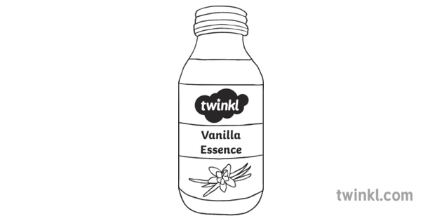 Vanilla Essence Bottle Baking Eyfs Ks1 Bw Rgb Illustration Twinkl