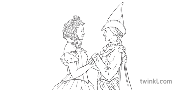 Download Wicked No Background Elphaba And Glinda Hold Hands People Musical Show