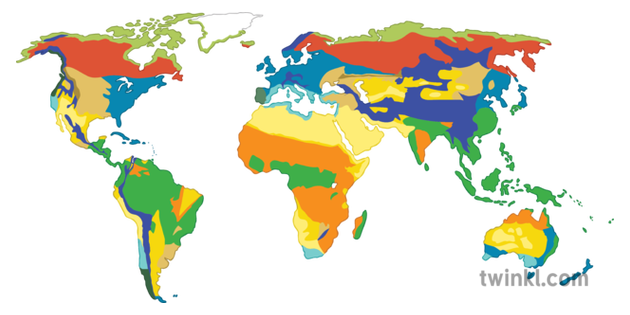 World Biome Map Geography Ks3 2 Illustration Twinkl