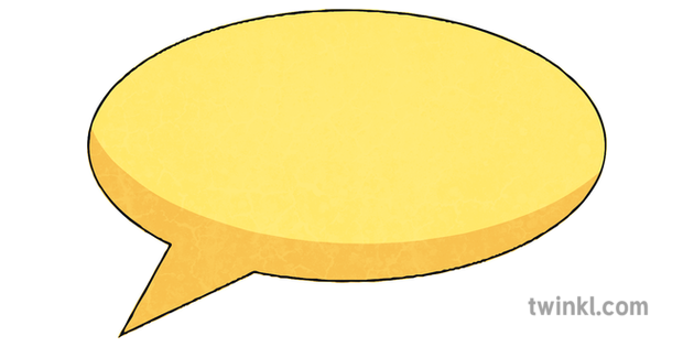 Yellow Speech Bubble Icon Cartoon Comic Mps Ks2 Illustration Twinkl