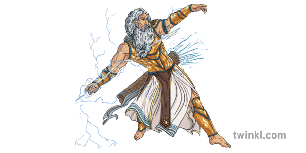 Zeus Greek Mythology God Person Armour Mps Ks2 Illustration Twinkl