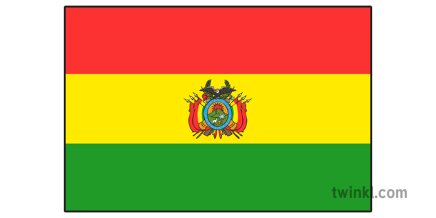 Bandera De Bolivia Ilustracion Twinkl