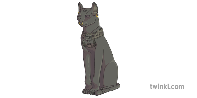 Artefact Statue De Chat Egyptien Bastet Illustration Twinkl