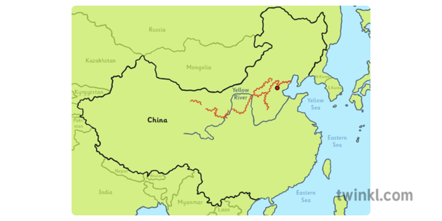 china map with great wall Great Wall Of China Map Illustration Twinkl china map with great wall