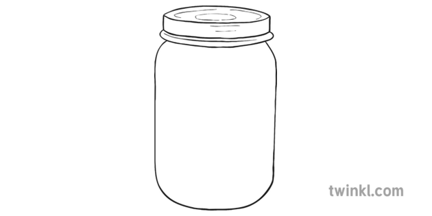 Jar Black And White 1 Illustration Twinkl