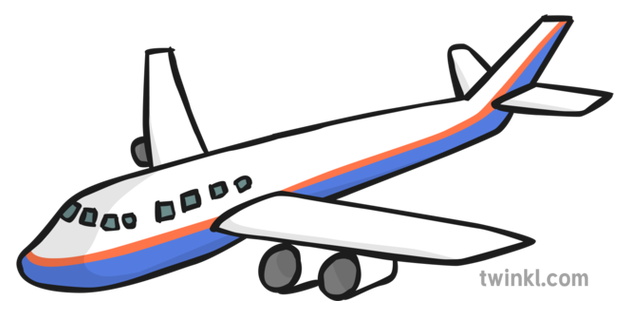 Jumbo Jet Plane Illustration Twinkl