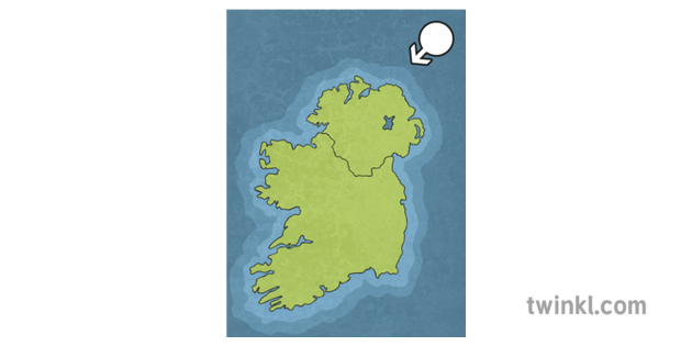 Carte De L Irlande Du Nord Est Le Vent Illustration Twinkl