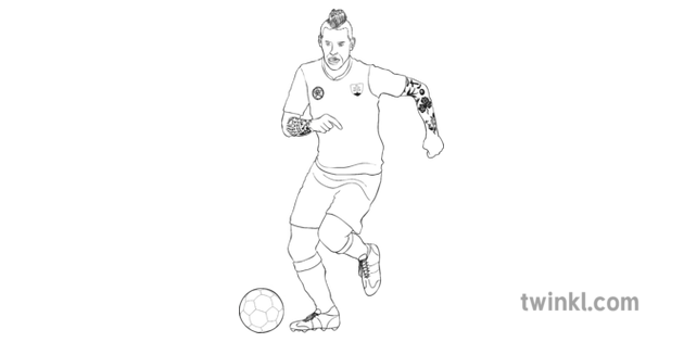 Marek Hamsik Slovakia Schwarz Und Weiss Illustration Twinkl