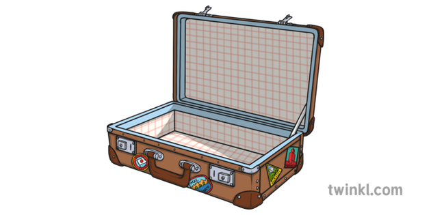 Open Suitcase 1 Illustration Twinkl