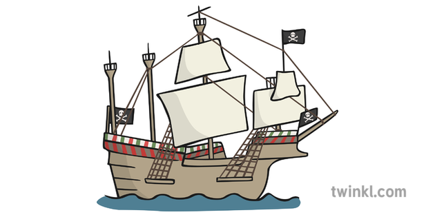 Bateau Pirate 1 Illustration Twinkl