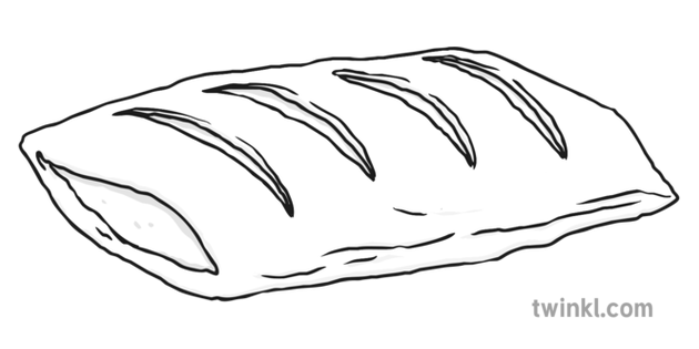 Sausage Roll Black And White Illustration Twinkl