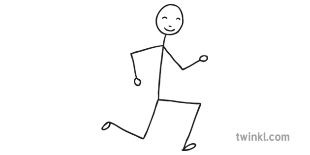 Stick Man Black And White 1 Illustration Twinkl