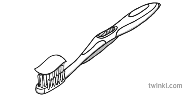 black and white toothbrush