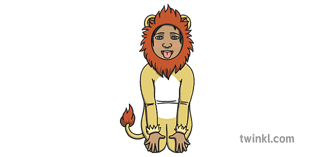 013061 Lion Pose Lion Yoga Exercise Activity Relaxation KS12 Illustration