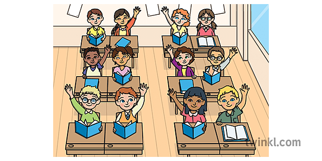 1960s Classroom Na May Mga Bata Illustration - Twinkl