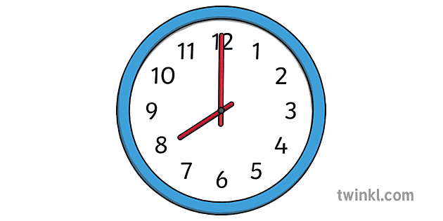 8 oclock clock time ks1 Illustration - Twinkl