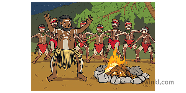 aboriginal informal corroboree scifi english ks1 Illustration - Twinkl