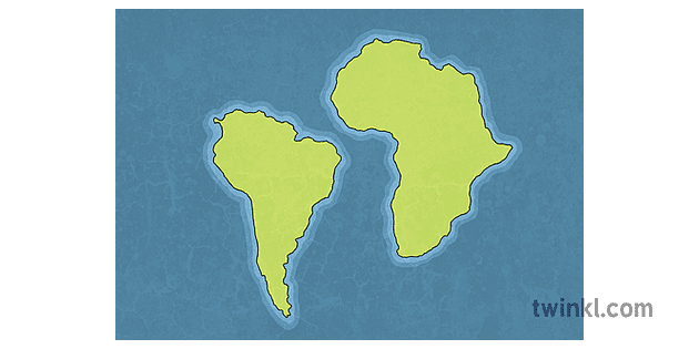 Afryka I Ameryka Poludniowa Kontynent Drift Krok 2 Mapa Swat Ks2   Africa And South America Continental Drift Step 2  Map SWAT KS2 