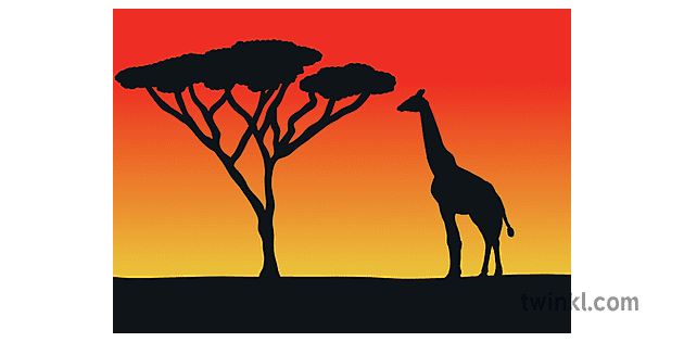 African Animal Silhouette Art Project Illustration - Twinkl