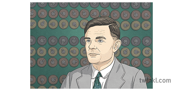 alan turing με φόντο Illustration - Twinkl