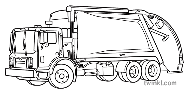 American Garbage Truck Person Community Job Profession Rubbish USA KS1 ...