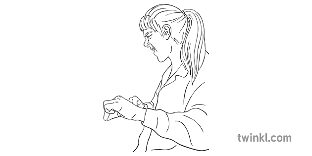 Femme En Colere Idiomes Personnes Ennuyees Sujets Ks2 Bw Rgb Illustration