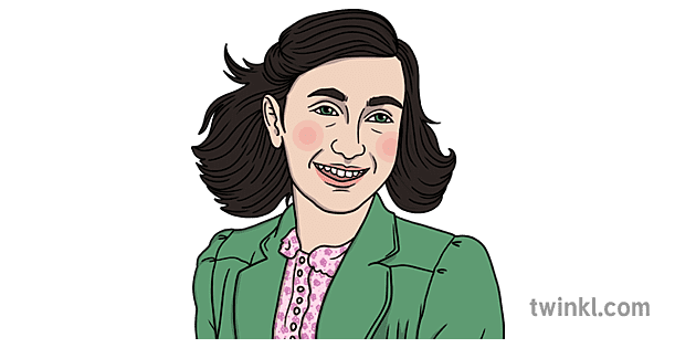 anne frank portrait Illustration