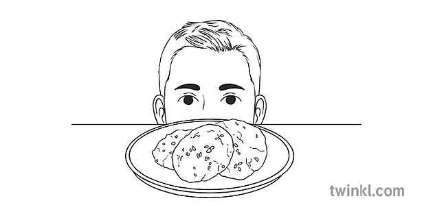 Anzac Biscuit Art History Secondary Black and White RGB Illustration