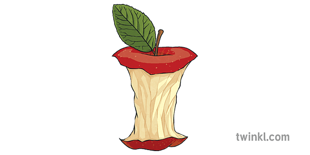 clipart apple core