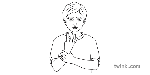 auslan spring 2 black and white rgb Illustration - Twinkl