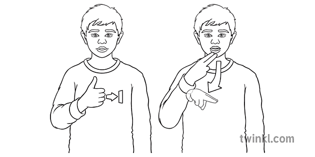 bsl-good-afternoon-british-sign-language-greeting-ks12-black-and-white