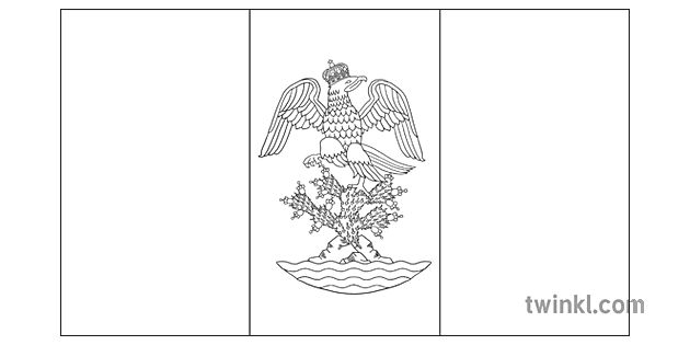 Bandera Del Primer Imperio Iturbide Black and White RGB Illustration -  Twinkl