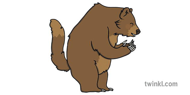 karhu kysyy kettu kohtaus eläin satu ks1 Illustration - Twinkl