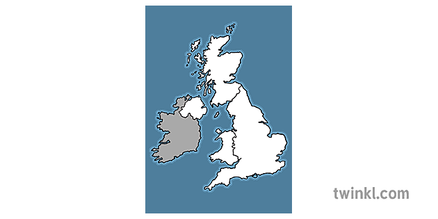 blangko great britain outline Illustration - Twinkl