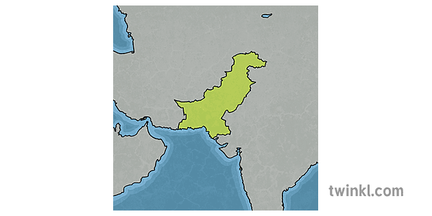 pusta mapa pakistanu geografii świata ks2 twinkl