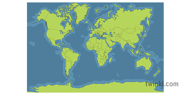Blank World Map Maps Geography Ks1 Twinkl
