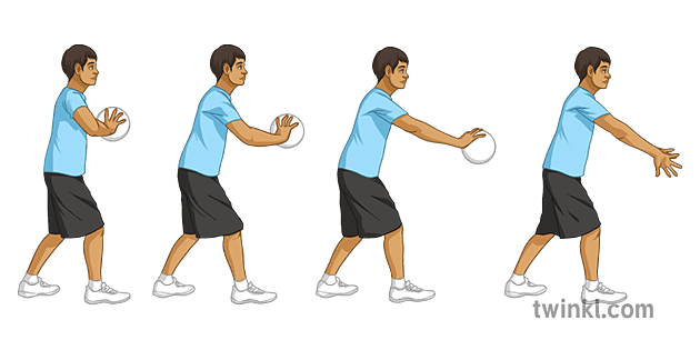 Bounce Pass Netball Sport Pe Secondary Illustration - Twinkl