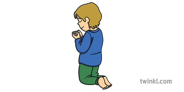 男の子 ひざまずく 就寝時に祈る 人 パジャマ 宗教