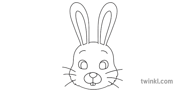 rabbit face outline