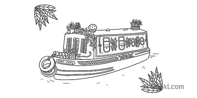 Canal Boat Illustration - Twinkl