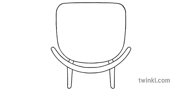 Chair Black and White 2 Illustration - Twinkl