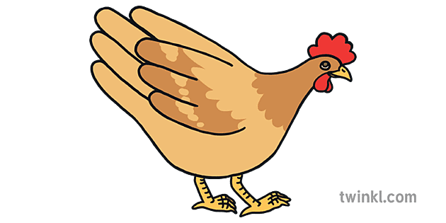 鸡根据手形鸟动物绘画diy张开眼睛ks1 Illustration Twinkl