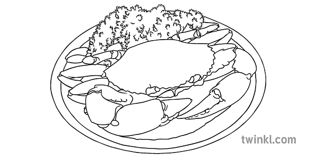 chili rapu singapore ruokalaji ruoka keittiö äyriäiset ks1 bw rgb  Illustration