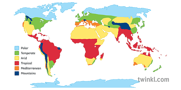 climate zone world map geography ks3 illustration twinkl