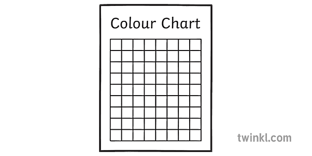 Colour Chart Black and White Illustration - Twinkl