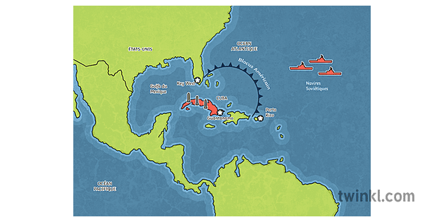 Cuban Missile Crisis Map Illustration Twinkl   Cuban Missile Crisis Map 