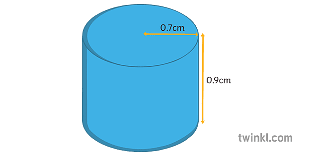 Cylinder Volume and Surface Area Labelled Ilustración - Twinkl