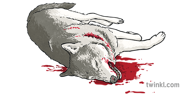Dead Wolf Illustration - Twinkl